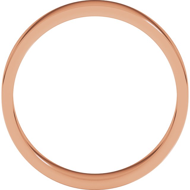 18K Yellow Or White Or Rose Gold Standard Fit Flat Band
