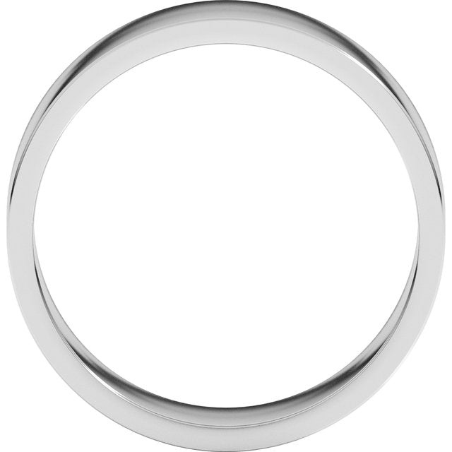 Sterling Silver Or Platinum Or Palladium Standard Fit Flat Band