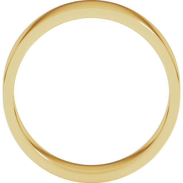 18K Yellow Or White Or Rose Gold Standard Fit Flat Band
