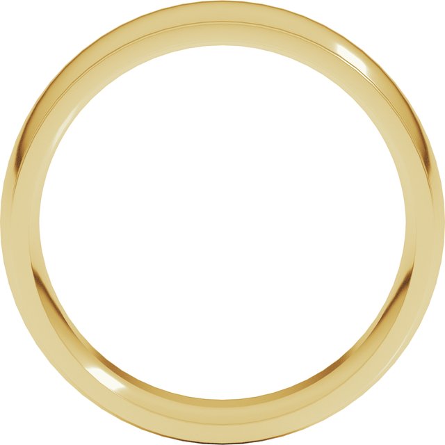 14K Yellow Or White Or Rose Gold Or Sterling Silver Or Platinum Or Palladium Standard Stepped-Edge Comfort-Fit Half Round Band