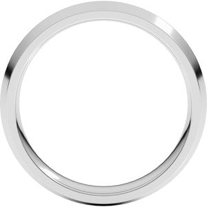 14K Yellow Or White Gold Or Sterling Silver Or Platinum 5 Mm Standard Weight Knife Edge Comfort Fit Band
