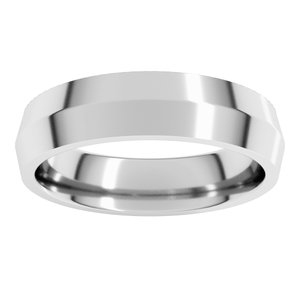 14K Yellow Or White Gold Or Sterling Silver Or Platinum 5 Mm Standard Weight Knife Edge Comfort Fit Band