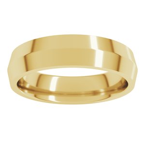 18K Yellow Gold Standard Weight Knife Edge Comfort Fit Band