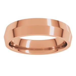 10K Yellow Or White Or Rose Gold 4 Mm Standard Weight Knife Edge Comfort Fit Band