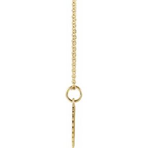 14K Yellow Gold 16 X 13 15 In Polished Daddys Little Girl Necklace