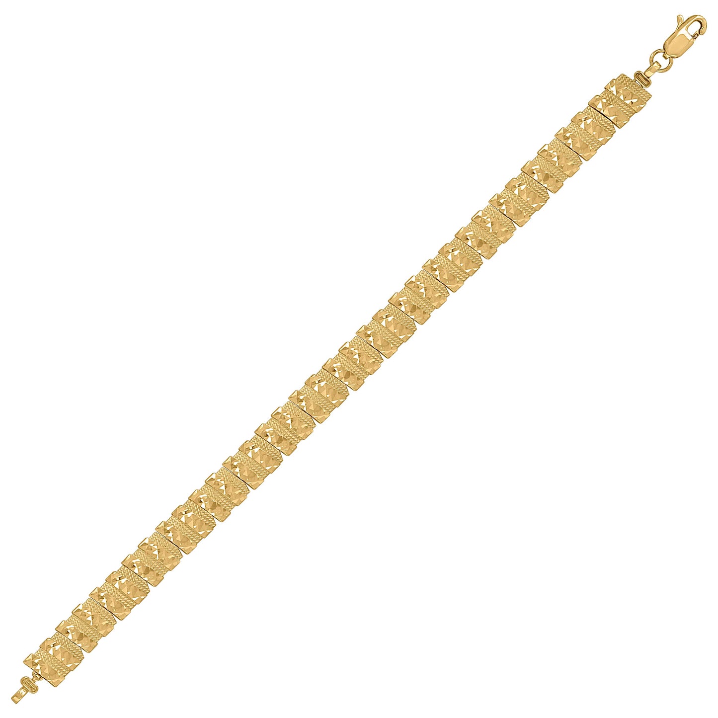 10K Two-Tone Gold Womens Mesh Link Bracelet