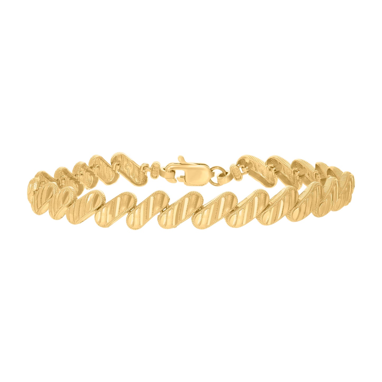 10K Yellow Gold Womens Link Bracelet