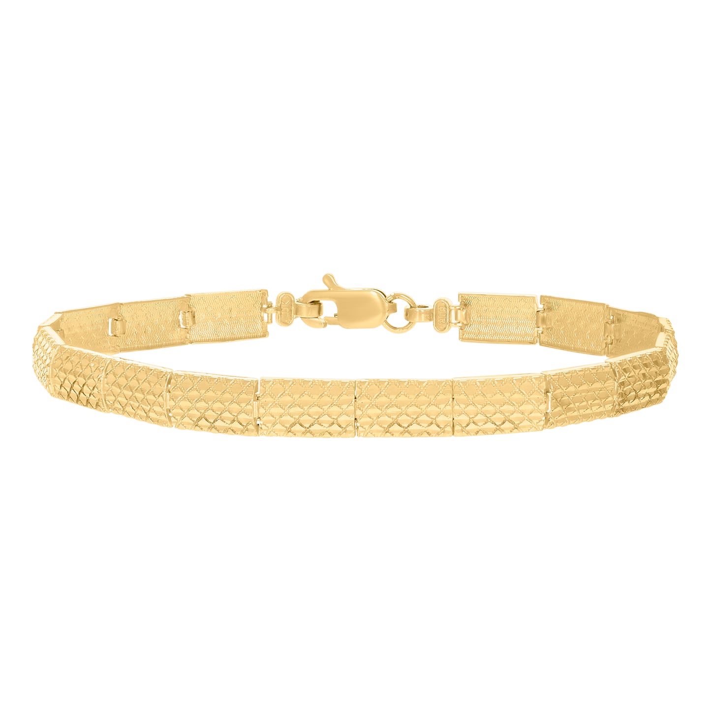 10K Yellow Gold Womens Link Bracelet