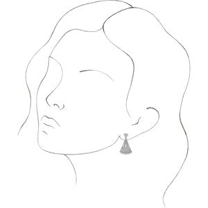 Sterling Silver 26.3 X 16 Mm Pair Friction Backs Included Polished Vintage-Inspired Dangle Earrings