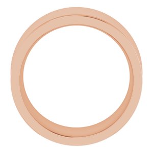 18K Rose Gold 10 mm Concave Comfort Fit Band Size 9
