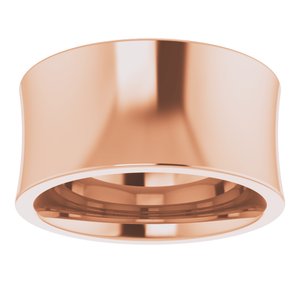 18K Rose Gold 10 mm Concave Comfort Fit Band Size 9