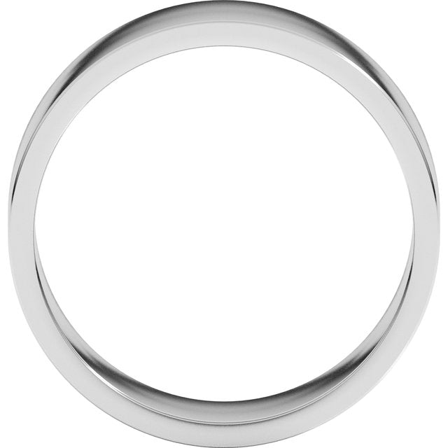 Sterling Silver Or Platinum Or Palladium Standard Fit Flat Band