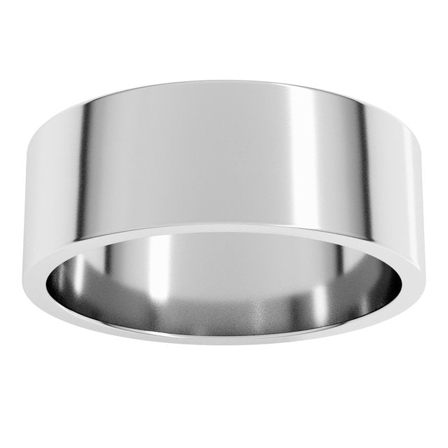 Sterling Silver Or Platinum Or Palladium Standard Fit Flat Band