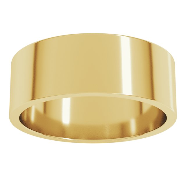 18K Yellow Or White Or Rose Gold Standard Fit Flat Band