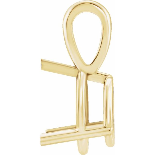 14K Yellow Gold Round 5.5Mm Si1-Si2, Gh Polished 5/8 Ct Lab-Grown Diamond Solitaire 3-Prong Pendant