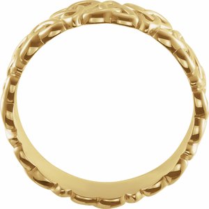 10K Yellow Gold Celtic-Inspired Band Size 9