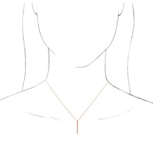 14K Yellow Gold 26.4 X 2.1 Mm 16-18 In Polished Sculptural-Inspired Vertical Bar Necklace