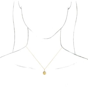 14K Yellow Gold Round Gh I1 1/8 Ctw Natural Diamond Buddha Necklace, Length: 18 In