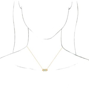 14K Yellow Gold Oval 7 X 5 Mm Natural Ethiopian Opal And Pink Sapphire Necklace, Length: 18 In