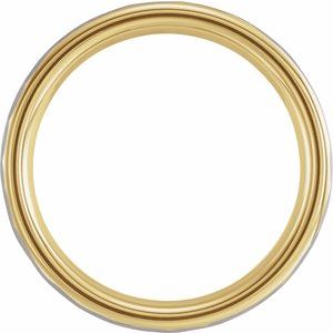 18K Yellow Or White Gold PVD Tungsten 6 mm Comfort-Fit Flat Band