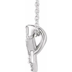 14K White Gold Round 1Mm Gh I1 1/10 Ctw Natural Diamond Star Of David Necklace, Length: 18 In