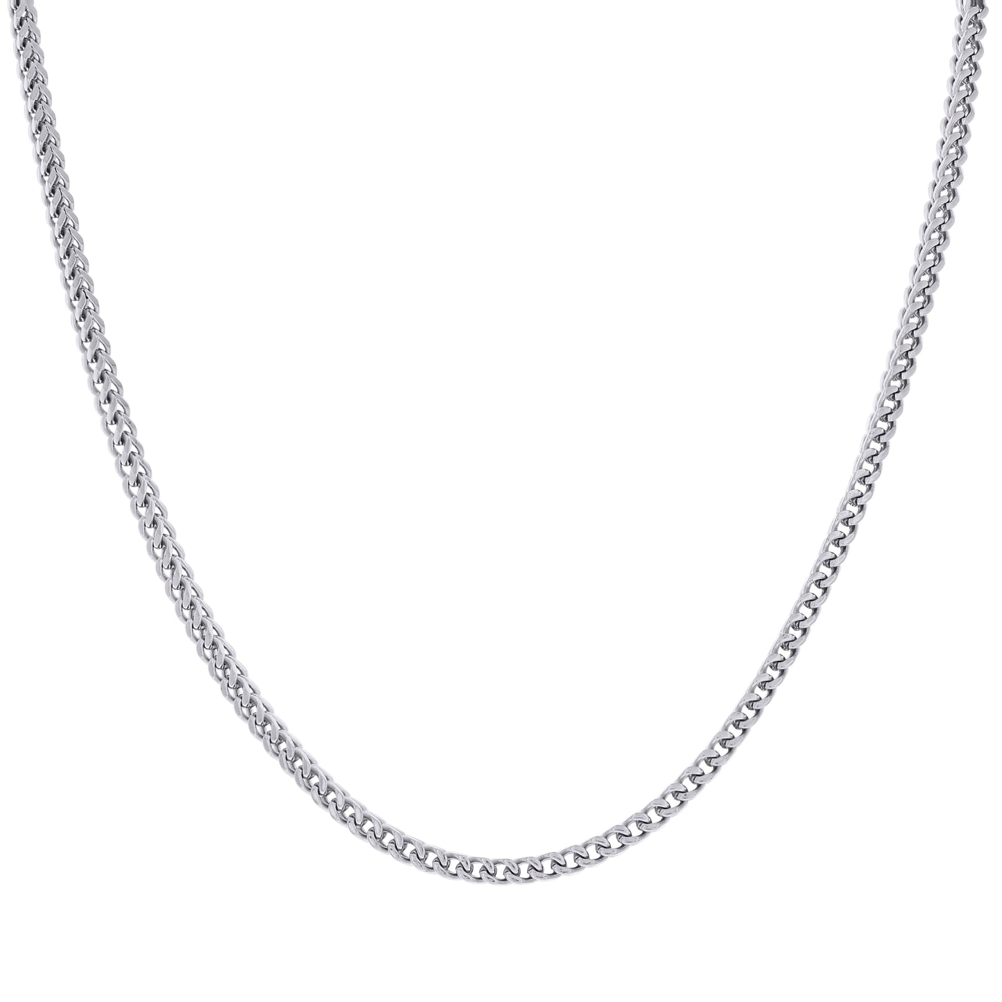 Stainless Steel Or Yellow-Tone Unisex Franco Fashion Chain Necklace