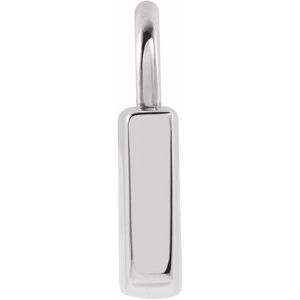 Sterling Silver 8.5 X 5.5 Mm Polished Engravable Lock Pendant