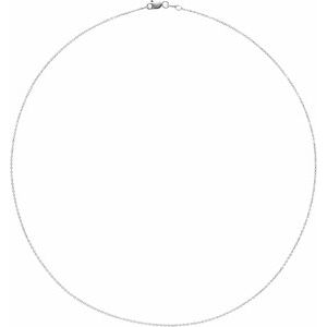 10K Yellow Or White Or Rose Gold 1 Mm Lobster Clasp Diamond-Cut Cable Chain