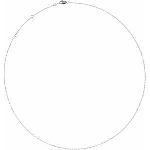 14K Yellow Or White Or Rose Gold Or Sterling Silver Or Platinum 1 Mm 16-18 In Lobster Clasp Diamond-Cut Cable Chain