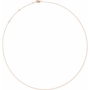 14K Yellow Or White Or Rose Gold Or Sterling Silver Or Platinum 1 Mm 16-18 In Lobster Clasp Diamond-Cut Cable Chain