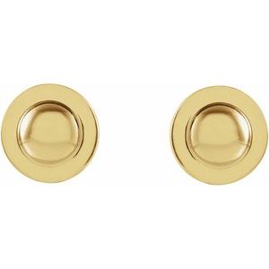 14K Yellow Gold Stud Earrings