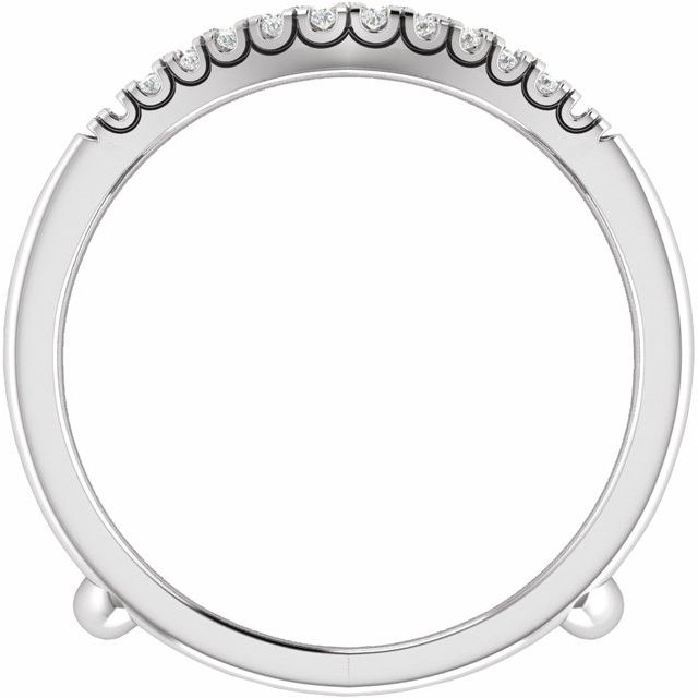 14K Yellow Or White Gold Round 1.3 Mm Polished 1/4 Ctw Natural Diamond Ring Guard, Size 7