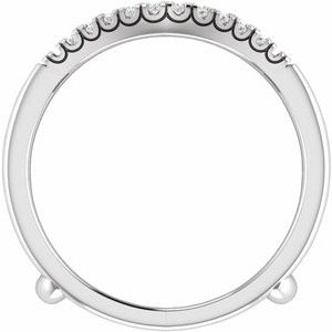14K White Gold Round 2.1 Mm Polished 1 Ctw Lab-Grown Diamond Ring Guard Size 7