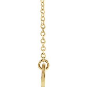 18K Yellow Gold-Plated Sterling Silver 26 X 4.7 Mm 18 In Polished Engravable Bar Necklace