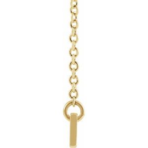 18K Yellow Gold-Plated Sterling Silver 30 X 3.5 Mm 18 In Polished Engravable Bar Necklace
