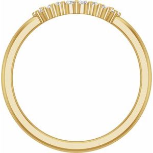 14K Yellow Gold Round 6.5 Mm Si2-Si3, Gh :: 1/4 Ctw Polished 1/4 Ctw Natural Diamond Matching Band Size 7