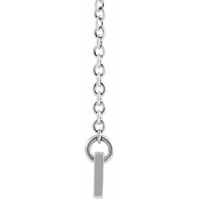 Sterling Silver 34 X 4 Mm 18 In Polished Engravable Bar Necklace