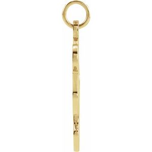14K Yellow Gold 15.65 X 12 Mm Polished Puzzle Piece Pendant
