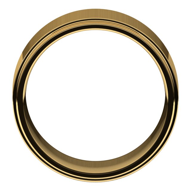 18K Yellow Or White Gold Standard Weight Flat Comfort Fit Edge Band