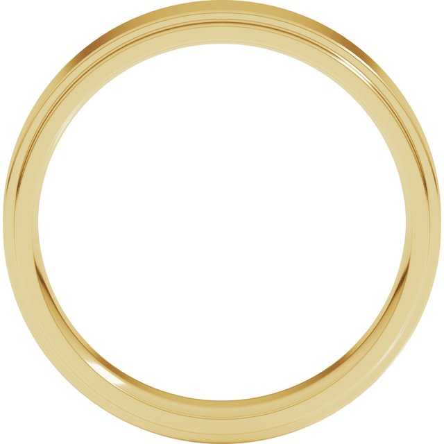 14K Yellow Or White Or Rose Gold Or Sterling Silver Or Platinum Standard Weight Flat Comfort Fit Edge Band