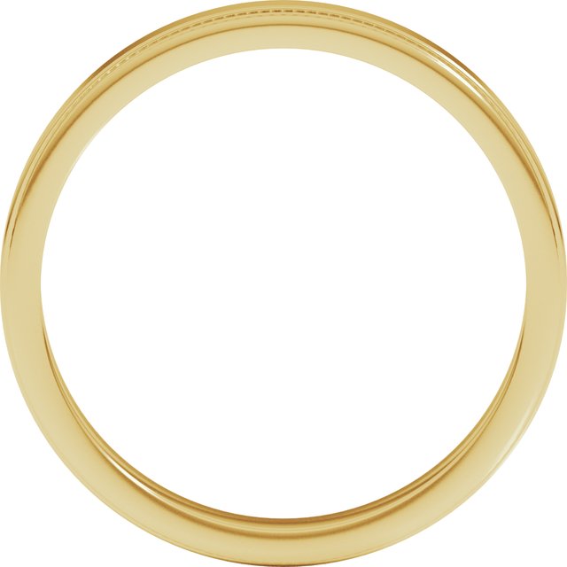 14K Yellow Or White Or Rose Gold Or Sterling Silver Or Platinum Standard Weight Flat Comfort Fit Edge Band