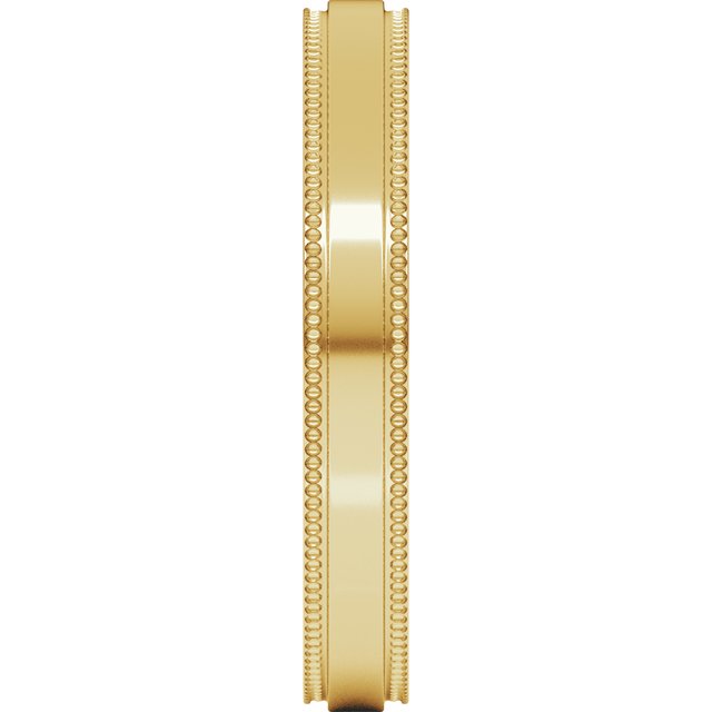 14K Yellow Or White Or Rose Gold Or Sterling Silver Or Platinum Standard Weight Flat Comfort Fit Edge Band