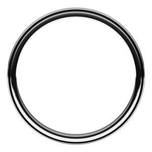 10K White Milgrain Half Round Stepped Edge Band