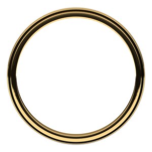 18K Yellow Milgrain Half Round Stepped Edge Band Size 6.5