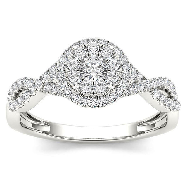 10K Yellow Or White Gold 0.46 Cttw Diamond Ladies Ring