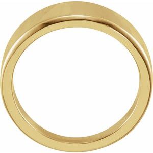 14K Yellow Gold Polished Tapered Stackable Ring Size 7