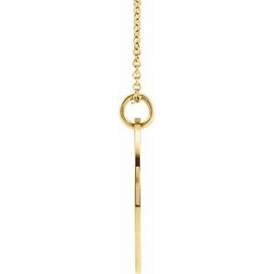 14K Yellow Gold 20 Mm 16-18 In Polished Tree Necklace