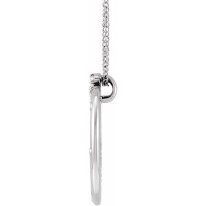 14K White Gold Round .8Mm Gh Si1-Si2 Scattered 1/4 Ctw Lab-Grown Diamond Crescent Moon Pendant