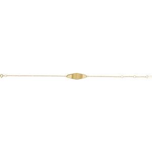 14K Yellow Gold 23.9 X 8.45 Mm 6 1/2-7 1/2 In Polished Engravable Curved Bracelet