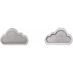 Sterling Silver Tiny Cloud Earring